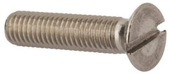 Value Collection - M8x1.25 Metric Coarse, 35mm OAL Slotted Drive Machine Screw - Flat Head, Grade 316 & A4 Stainless Steel, Uncoated, Without Washer - All Tool & Supply