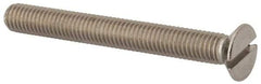 Value Collection - M8x1.25 Metric Coarse, 70mm OAL Slotted Drive Machine Screw - Flat Head, Grade 316 & A4 Stainless Steel, Uncoated, Without Washer - All Tool & Supply