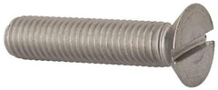 Value Collection - M10x1.50 Metric Coarse, 45mm OAL Slotted Drive Machine Screw - Flat Head, Grade 316 & A4 Stainless Steel, Uncoated, Without Washer - All Tool & Supply