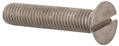 Value Collection - M10x1.50 Metric Coarse, 50mm OAL Slotted Drive Machine Screw - Flat Head, Grade 316 & A4 Stainless Steel, Uncoated, Without Washer - All Tool & Supply