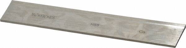 Interstate - 5/32 Inch Wide x 1-1/8 Inch High x 6-1/2 Inch Long, Parallel Blade, Cutoff Blade - M35 Grade, Bright Finish - Exact Industrial Supply