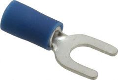 Ideal - #10 Stud, 16 to 14 AWG Compatible, Partially Insulated, Crimp Connection, Standard Fork Terminal - All Tool & Supply