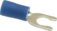 Ideal - #10 Stud, 16 to 14 AWG Compatible, Partially Insulated, Crimp Connection, Locking Fork Terminal - All Tool & Supply