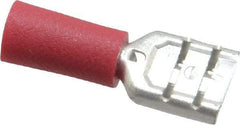 Ideal - 22 to 18 AWG, Vinyl, Fully Insulated, Female Wire Disconnect - 1/4 Inch Wide Tab, Red, cUL Listed, RoHS Compliant, UL Listed - All Tool & Supply