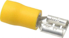 Ideal - 12 to 10 AWG, Vinyl, Fully Insulated, Female Wire Disconnect - 1/4 Inch Wide Tab, Yellow, cUL Listed, RoHS Compliant, UL Listed - All Tool & Supply