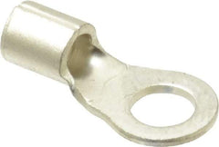 Ideal - 12-10 AWG Noninsulated Crimp Connection Circular Ring Terminal - #10 Stud, 0.772" OAL x 0.374" Wide, Tin Plated Brass Contact - All Tool & Supply