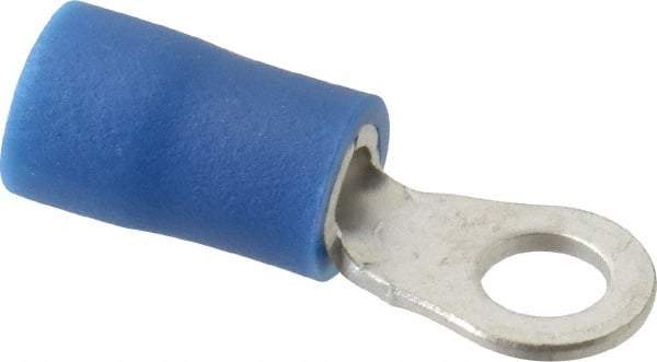 Ideal - 16-14 AWG Partially Insulated Crimp Connection Circular Ring Terminal - #6 Stud, 0.764" OAL x 0.394" Wide, Tin Plated Brass Contact - All Tool & Supply