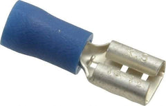 Ideal - 16 to 14 AWG, Vinyl, Fully Insulated, Female Wire Disconnect - 1/4 Inch Wide Tab, Blue, cUL Listed, RoHS Compliant, UL Listed - All Tool & Supply