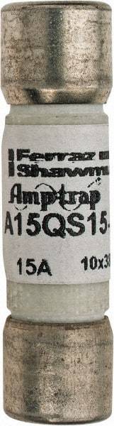 Ferraz Shawmut - 150 VAC/VDC, 15 Amp, Fast-Acting Semiconductor/High Speed Fuse - Clip Mount, 1-1/2" OAL, 100 at AC, 50 at DC kA Rating, 13/32" Diam - All Tool & Supply