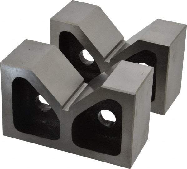 SPI - 2-7/16" Max Capacity, 90° Angle, Cast Iron V-Block - 5" Long x 2" Wide x 3-1/8" High, Sold as Matched Pair - All Tool & Supply