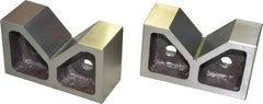 SPI - 3-1/16" Max Capacity, 90° Angle, Cast Iron V-Block - 6" Long x 2-7/16" Wide x 3-1/2" High, Sold as Matched Pair - All Tool & Supply