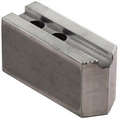 Dillon Manufacturing - Soft Lathe Chuck Jaws; Jaw Type: Square ; Material: Steel ; Jaw Interface Type: 1.5mm x 60 Serrated ; Maximum Compatible Chuck Diameter (Inch): 10 ; Minimum Compatible Chuck Diameter (Inch): 0 ; Overall Height (Inch): 3 - Exact Industrial Supply