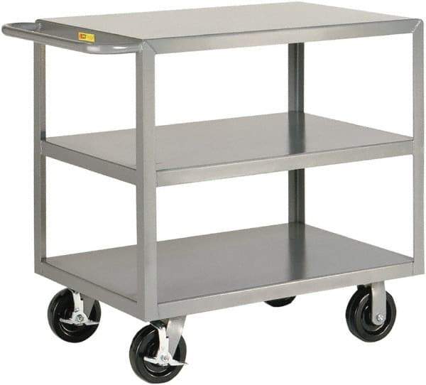 Little Giant - 3,600 Lb Capacity, 24" Wide x 53-1/2" Long x 36" High Shelf Cart - 3 Shelf, Steel - All Tool & Supply