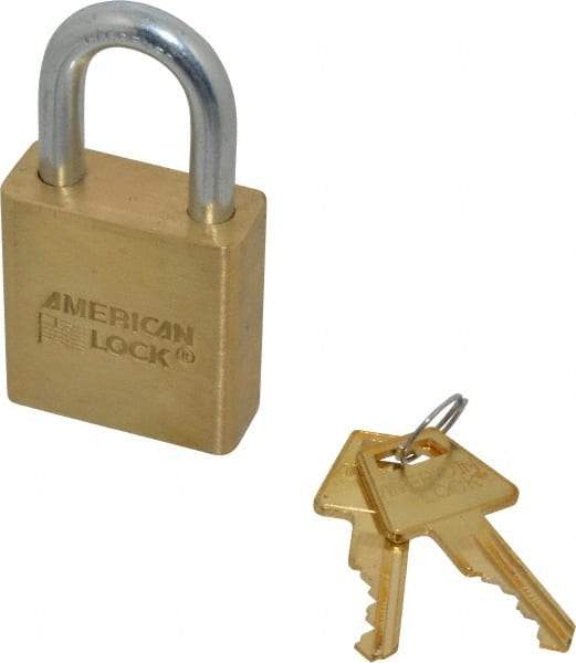 American Lock - 3/4" Shackle Clearance, Keyed Alike Padlock - 5/16" Shackle Diam, Steel - All Tool & Supply