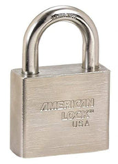 American Lock - 1-1/4" Shackle Clearance, Keyed Alike Wide Clearance Padlock - 7/16" Shackle Diam, Steel - All Tool & Supply