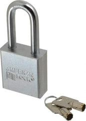 American Lock - 3/4" Shackle Clearance, Keyed Alike Tubular Padlock - 3/8" Shackle Diam, Steel - All Tool & Supply