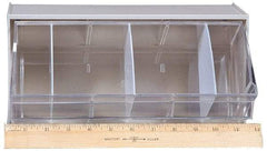 Quantum Storage - 11-7/8" Wide x 5-15/16" High x 5-1/4" Deep, Small Parts Tip Out Stacking Bin Organizer - Polystyrene Frame, 1 Compartments, 11" Wide x 5-1/4" High Bin - All Tool & Supply