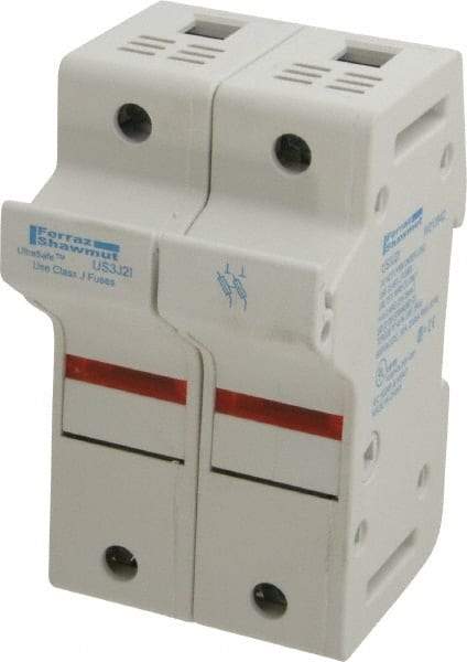 Ferraz Shawmut - 2 Pole, 600 VAC/VDC, 30 Amp, DIN Rail Mount Fuse Holder - Compatible with J Class, 58mm Long x 2.56 Inch Wide and 22mm Diameter Fuse - All Tool & Supply