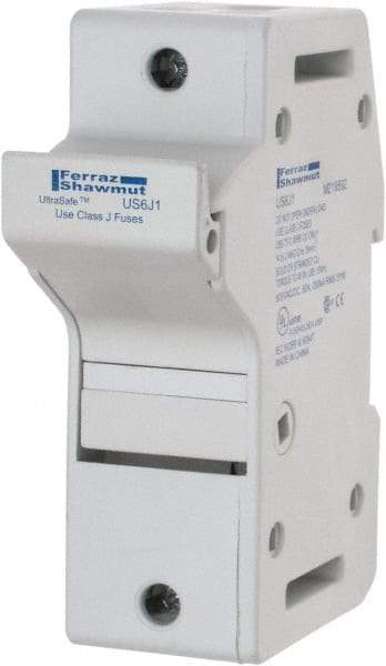 Ferraz Shawmut - 1 Pole, 600 VAC/VDC, 60 Amp, DIN Rail Mount Fuse Holder - Compatible with J Class, 58mm Long x 1.28 Inch Wide and 22mm Diameter Fuse - All Tool & Supply