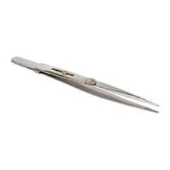 Value Collection - 5-1/2" OAL Diamond Tweezers - Medium Point with Slide Lock - All Tool & Supply