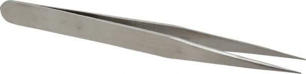 Value Collection - 5" OALmm-SA Precision Tweezers - General Utility, Fine Point, Narrow Shank - All Tool & Supply