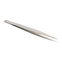 Value Collection - 5-5/16" OAL SS-SA Precision Tweezers - Long & Slim for Inside Reach - All Tool & Supply