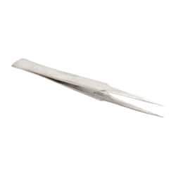 Value Collection - 5-1/8" OAL GG-SS Precision Tweezers - General Utility, Long & Strong Point, Wide Shank - All Tool & Supply