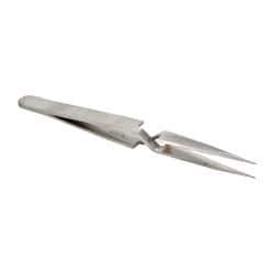 Value Collection - 4-1/2" OAL N0 Reverse Action Tweezers - Flat Tip - All Tool & Supply