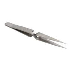 Value Collection - 4-3/4" OAL N1 Reverse Action Tweezers - Fine Point - All Tool & Supply