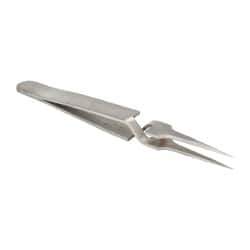 Value Collection - 4-11/32" OAL N4 Reverse Action Tweezers - Long Fine Point - All Tool & Supply