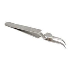 Value Collection - 4-11/32" OAL N7 Reverse Action Tweezers - Curved Fine Point - All Tool & Supply