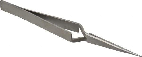 Value Collection - 4-7/8" OAL NAA Reverse Action Tweezers - Long & Strong Point - All Tool & Supply