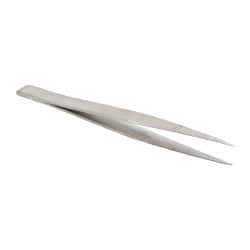 Value Collection - 4-1/4" OAL Stainless Steel Assembly Tweezers - Thin, Fine, Light Point - All Tool & Supply