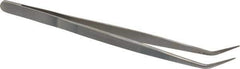 Value Collection - 6-1/4" OAL Assembly Tweezers - Long Bent Point, Serrated Body/Tip - All Tool & Supply