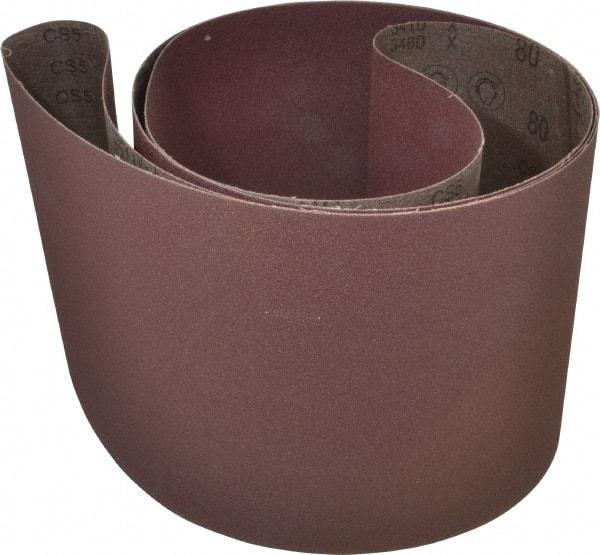 3M - 8" Wide x 107" OAL, 80 Grit, Aluminum Oxide Abrasive Belt - Aluminum Oxide, Medium, Coated, X Weighted Cloth Backing, Series 341D - All Tool & Supply