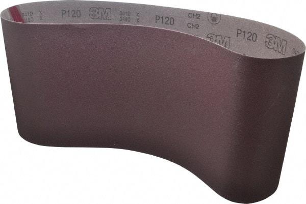 3M - 9" Wide x 48" OAL, 120 Grit, Aluminum Oxide Abrasive Belt - Aluminum Oxide, Fine, Coated, X Weighted Cloth Backing, Series 341D - All Tool & Supply