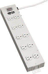 Tripp-Lite - 10 Outlets, 120 VAC15 Amps, 15' Cord, Power Outlet Strip - Keyhole, Tab Mount, 5-15 NEMA Configuration, 17-1/2" Strip - All Tool & Supply