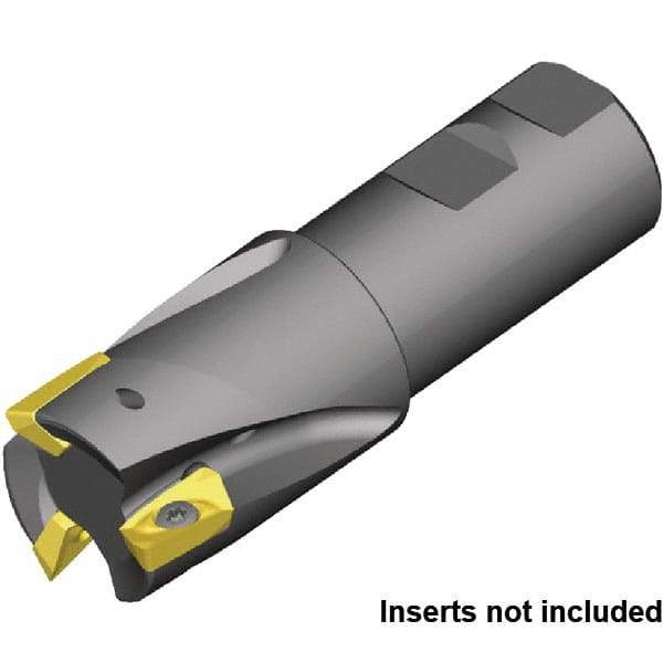 Kennametal - 25mm Cut Diam, 25mm Shank Diam, 100mm OAL, Indexable Square Shoulder End Mill - Weldon Shank, 0° Lead Angle - All Tool & Supply