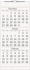 AT-A-GLANCE - 7 Sheet, 12 x 27", Wall Calendar - White - All Tool & Supply