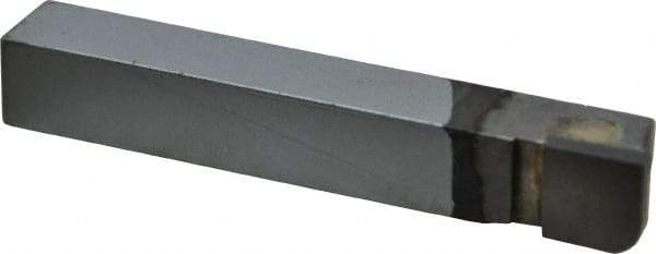 Accupro - 2-1/2 Inch Long, 1/8 Inch Radius, Left Hand, Convex, RXL Style Radius Cutting Tool Bit - 3/8 Inch Long Tip, 3/32 Inch Thick, 3/8 Inch Shank Square, Carbide Tip - Exact Industrial Supply