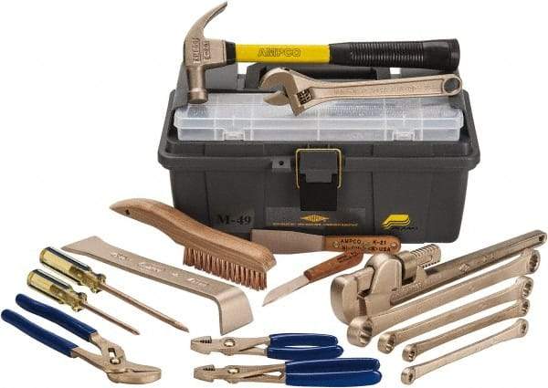 Ampco - 16 Piece Nonsparking Tool Set - Comes in Tool Box - All Tool & Supply