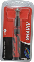 Shaviv - 3 Piece, High Speed Steel Blade, Hand Deburring Tool Set - FR Blade Holder, For Hole Edge - All Tool & Supply