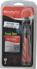 Shaviv - 4 Piece, High Speed Steel Blade, Hand Deburring Tool Set - G Blade Holder, For Slot/Keyway - All Tool & Supply