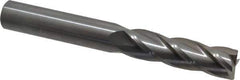 OSG - 5/8", 2-1/4" LOC, 5/8" Shank Diam, 5" OAL, 4 Flute, Solid Carbide Square End Mill - Single End, Uncoated, Spiral Flute, 30° Helix, Centercutting, Right Hand Cut, Right Hand Flute, Series 464 - All Tool & Supply