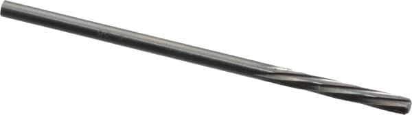 Magafor - 3/32" Solid Carbide 6 Flute Chucking Reamer - Spiral Flute, 3/32" Straight Shank, 19/32" Flute Length, 2-1/4" OAL - All Tool & Supply