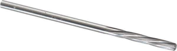 Magafor - 2.54mm Solid Carbide 6 Flute Chucking Reamer - Spiral Flute, 2.54mm Straight Shank, 19/32" Flute Length, 2-1/4" OAL - All Tool & Supply