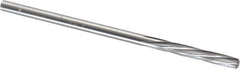 Magafor - 2.54mm Solid Carbide 6 Flute Chucking Reamer - Spiral Flute, 2.54mm Straight Shank, 19/32" Flute Length, 2-1/4" OAL - All Tool & Supply