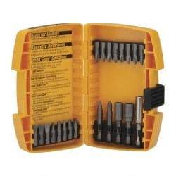 DeWALT - 21 Piece, Screwdriver Bit Set - #1, #2 & #3 Phillips, #1, #2 & #3 Square Recess, #6, #8 & #10 Slotted - All Tool & Supply