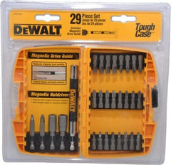 DeWALT - 29 Piece, Screwdriver Bit Set - #1, #2 & #3 Phillips, #1, #2 & #3 Square Recess, #6, #8 & #10 Slotted - All Tool & Supply