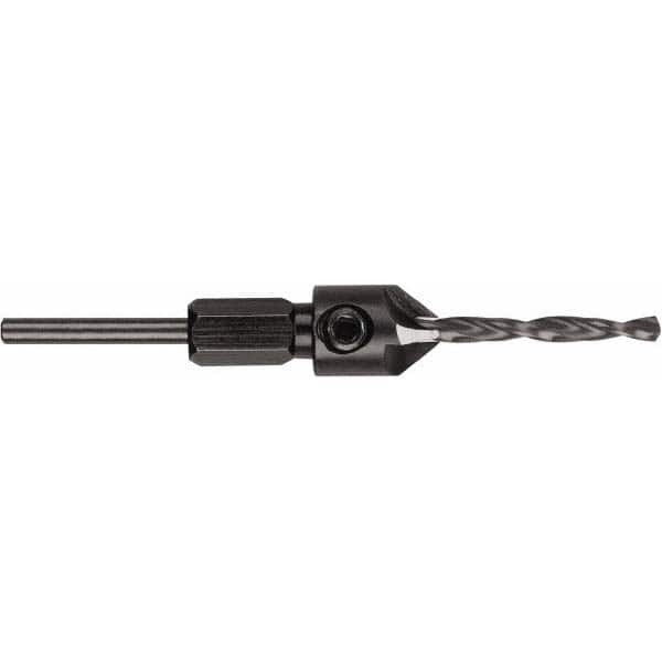 DeWALT - 3/4" Cutter Diam, 11/64" Drill Compatibility, 3-1/2" Overall Length, Adjustable Depth Drill Countersink - All Tool & Supply